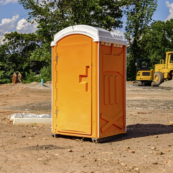 how often are the porta potties cleaned and serviced during a rental period in Max ND